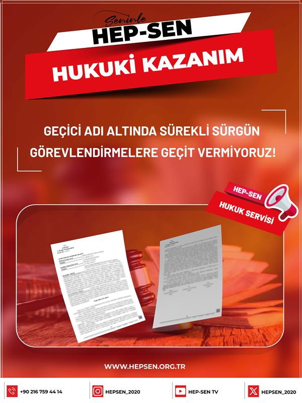 ​Geçici Adı Altında Sürekli Sürgün Görevlendirmelere Geçit Vermiyoruz!